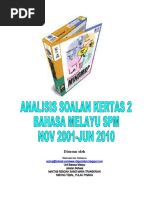 Download ANALISIS SOALAN KERTAS 2 BM SPM NOV 2001-JUN 2010 by sszma  SN50423294 doc pdf
