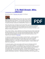 Merck CEO To Wall Street