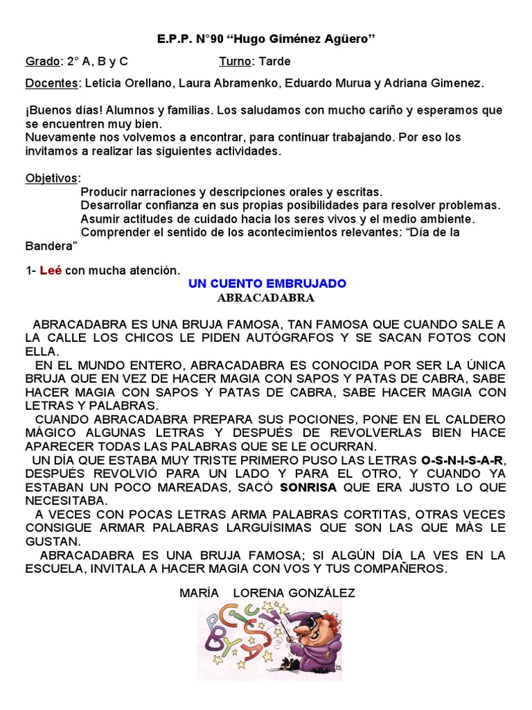 Actividad N°7 - Matemática, Lengua y Ciencias | PDF, image size:768x1024