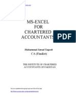 Ms-Excel FOR Chartered Accountants: CA (Finalist)