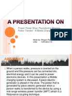 Project Power Shoe: Piezoelectric Wireless Power Transfer - A Mobile Charging Technique