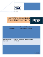 Sistemas Politicos y Regímenes Politicos