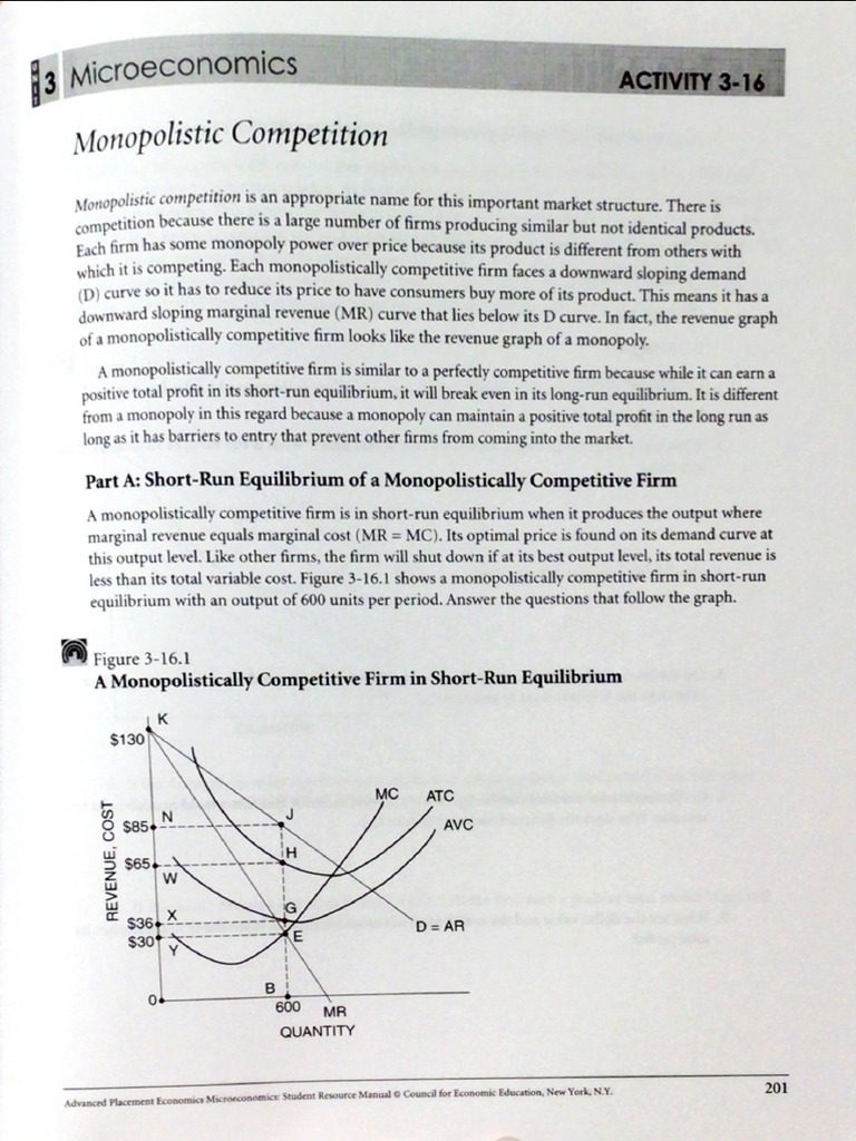 Microeconomics Ctlvlty3-16: Monopolistic Competition | PDF | Perfect ...