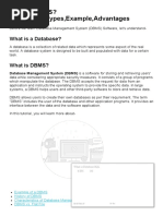 What Is DBMS - Application, Types, Example, Advantages