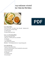 Resep Makanan Oriental