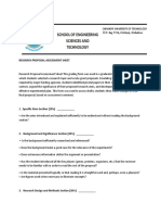 Research Proposal Assessment Sheet