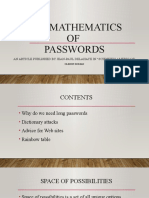 The Mathematics OF Passwords: An Article Published by Jean-Paul Delahaye in "Scientific American"