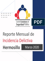 3 2021 Marzo Incidencia Delictiva Hermosillo