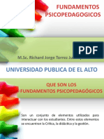 Fundamentos Psicopedagogicos: Universidad Publica de El Alto