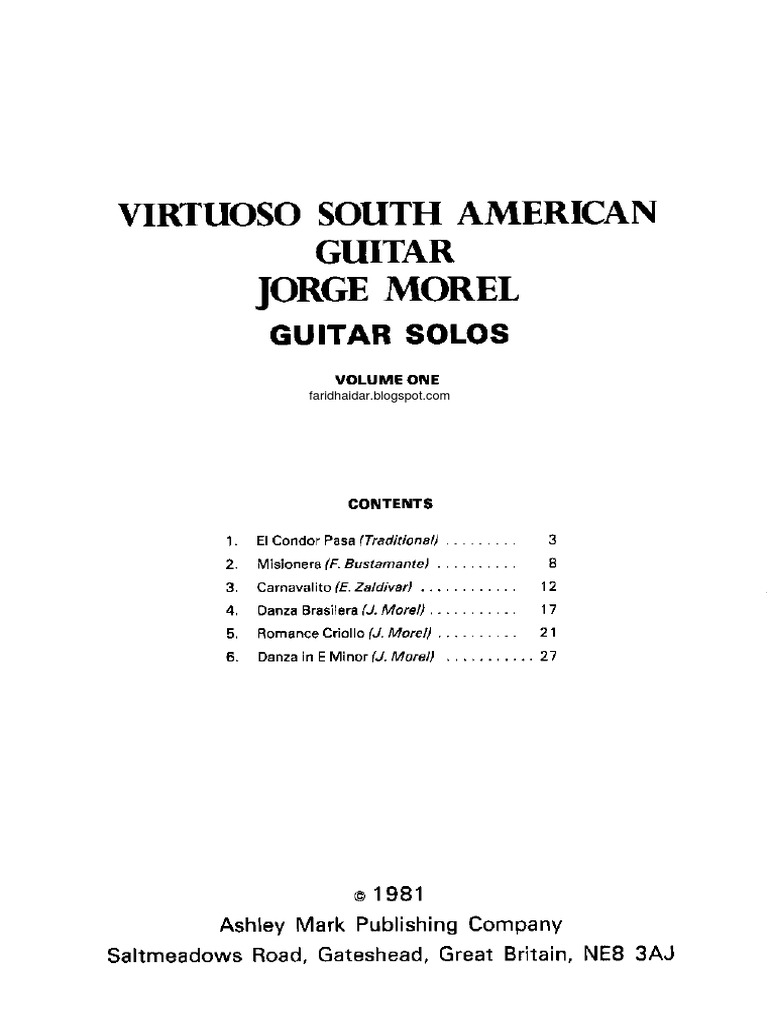 MorelVirtuoso South American Guitar PDF