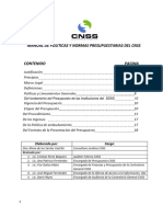 Manual de Politicas y Normas Presupuestales Del Cnss Version II