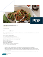 Thai-Style Beef and Bean Stir-Fry - CSIRO Total Wellbeing Diet