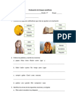 Evaluacion de Lengua Periodo 1