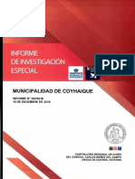 Informe de Investigación Especial 352-18 Corporación Municipal Cultural de Coyhaique -Pago Improcedente de Indemnizaciones y Asignación de Funciones Diciembre-2018