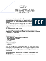 Varadraj 1805028 Building Construction-Iv Report On Pre-Fabricated Construction