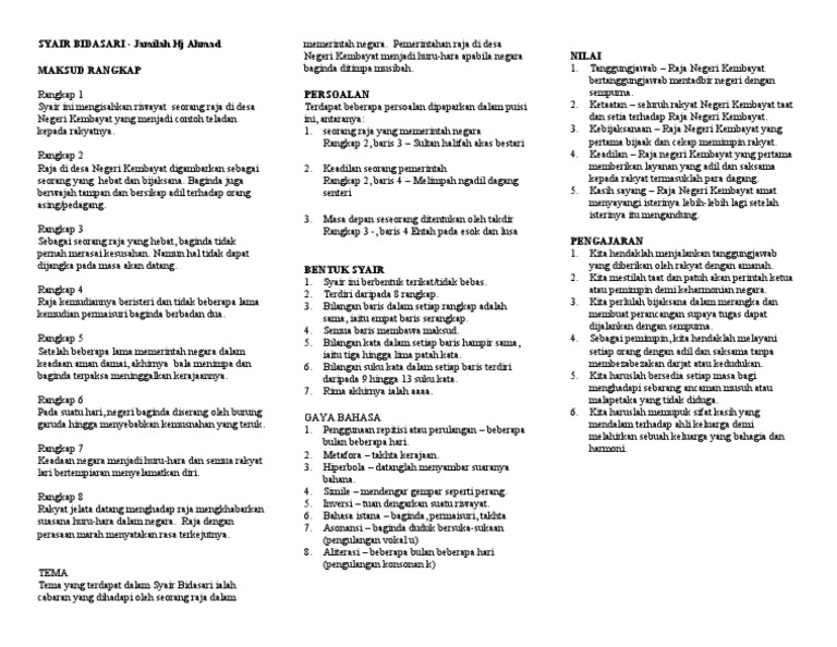 Syair Bidasari Pdf