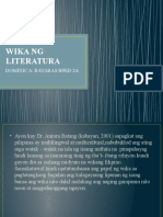 Wika NG Literatura