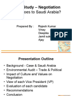 Who Goes To Saudi Arabia?: Case Study - Negotiation