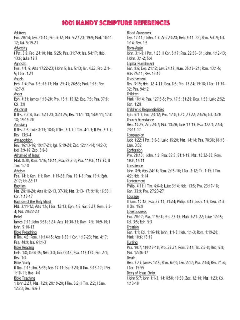 Comprehensive Bible Reference Guide | PDF | Acts Of The Apostles ...