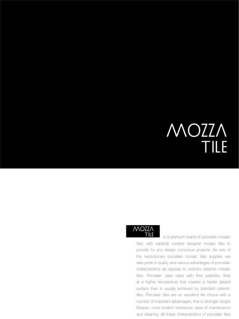Mozza Tile Catalog Overview | PDF | Tile | Porcelain