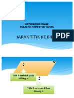 Jarak Titik Ke Bidang