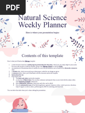 Natural Science Weekly Planner by Slidesgo