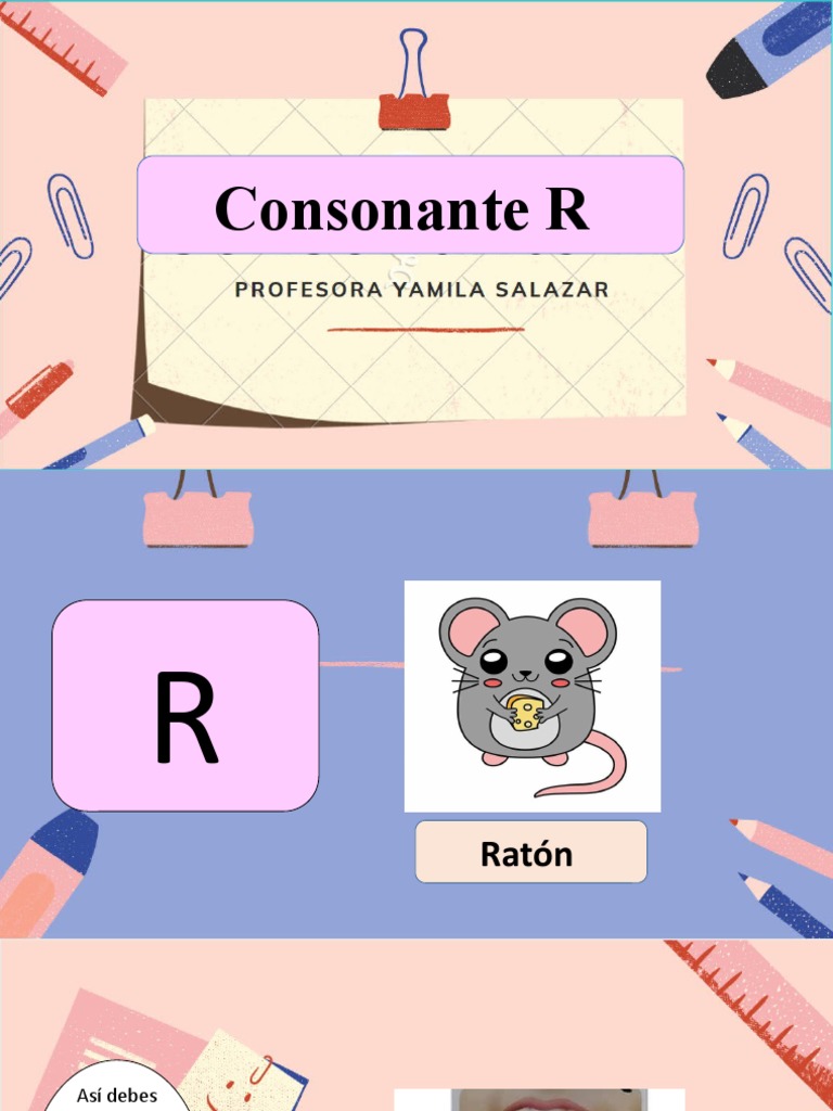 Actividades para practicar la consonante R | PDF | Artes del Lenguaje y ...