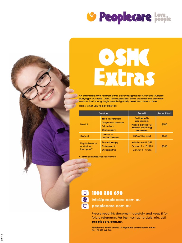 OSHC Extras cover for dental, optical, physio & more PDF Fee Privacy