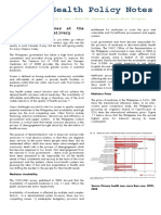 Health Policy Notes: Access To Medicines at The Point of Service Delivery