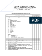 Checklist Pemeriksaan Urine Protein