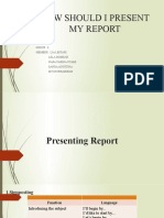 I Present My Report