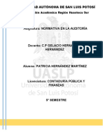 Asignatura: Normativa en La Auditoría: Universidad Autónoma de San Luis Potosí