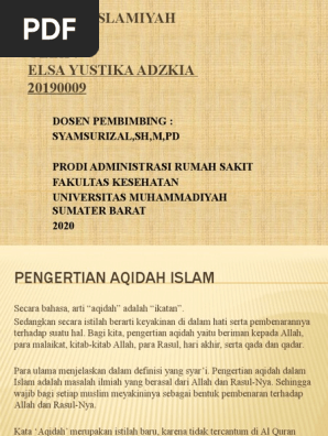 Pengertian Aqidah Islam Dan Penjelasannya Sesuai Al Qur An Dan As Sunnah
