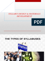 Syllabus Design & Materials Development