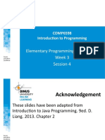 COMP6598 - Week 3 - Elementary Programming (Operator)