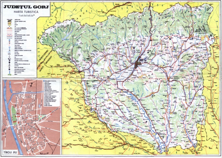 Harta Turistica Judetul Gorj | PDF