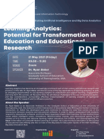 Webinar - 21May-Learning Analytics Potential For Transformation in Education and Educational Research