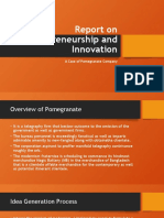 Report On Entrepreneurship and Innovation