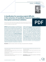 A Classification For Assessing Surgical Di Culty in The Extraction of Mandibular Impacted Third Molars: Description and Clinical Validation