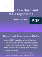 Chapter 12 - Hash and MAC Algorithms