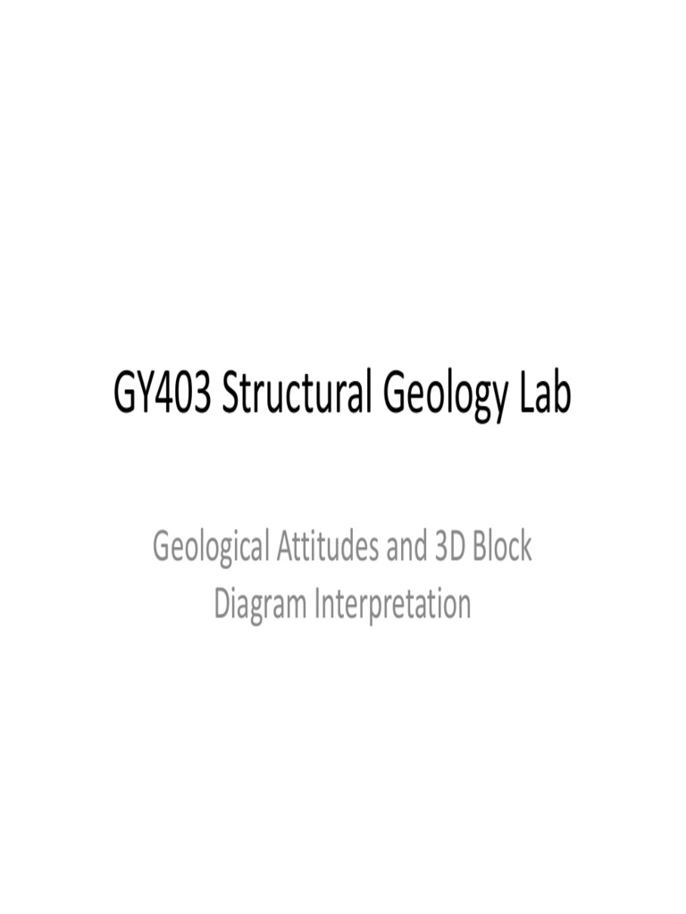 Geologic Attitudes and Block Diagrams | PDF | Structural Geology ...