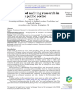 The Future of Auditing Research in The Public Sector: David C. Hay Carolyn J. Cordery