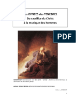 Les Offices Des Tenebres Du Sacrifice Du Christ À La Musique Des Hommes