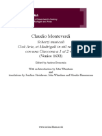Claudio Monteverdi: Scherzi Musicali Cioè Arie, Et Madrigali in Stil Recitativo, Con Una Ciaccona A 1 Et 2 Voci