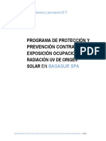 Programa de Protección y Prevención Contra La Exposición Ocupacional A Radiación UV de