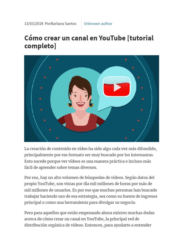 CREAR UN CANAL DE YOUTUBE visual data 3