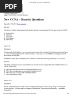 CCNA Training New CCNA - Security Questions