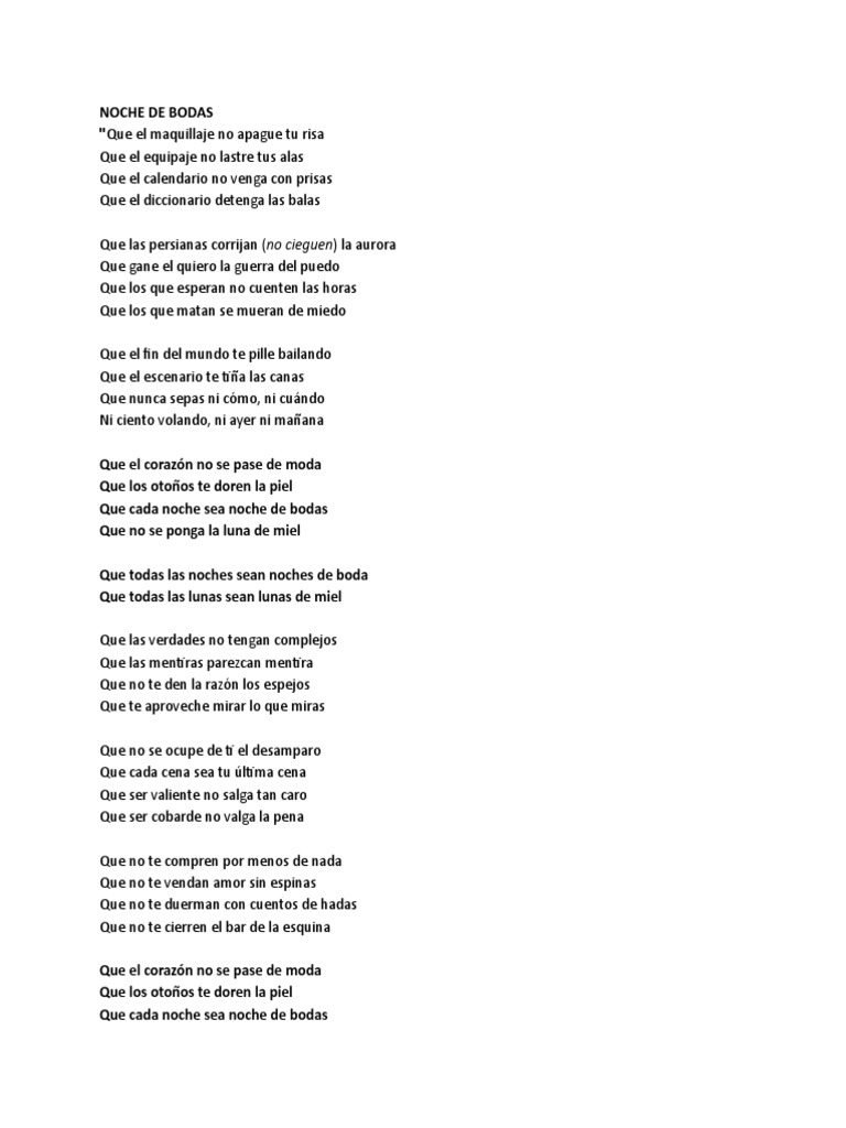 Noche de Bodas | PDF | Hogar, jardinería y bricolaje | Poesía, image size:768x1024
