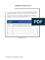 Assessment Methods in DL: Template Reference