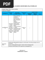 Individual Learning Monitoring Plan